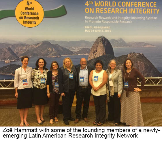 Zoë Hammatt with some of the founding members of a newly emerging Latin American Research Integrity Network. 